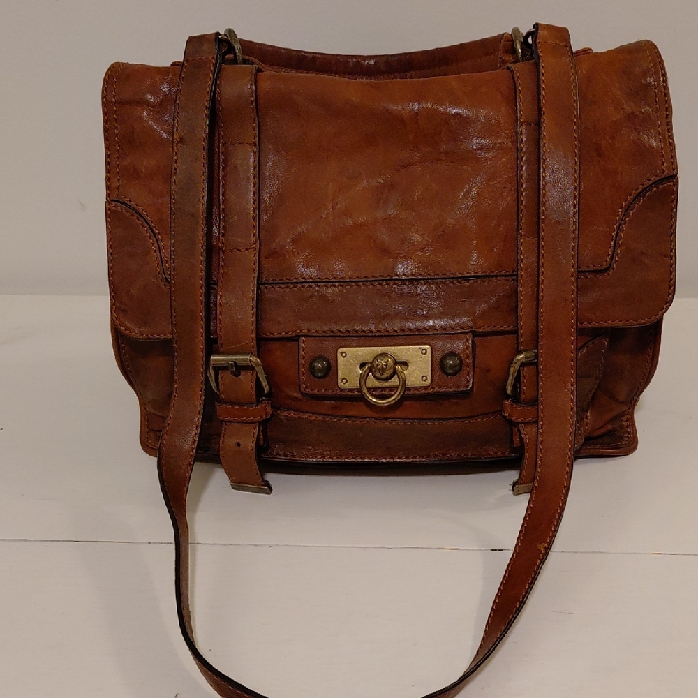 Frye Brown All Leather Women's Briefcase Purse